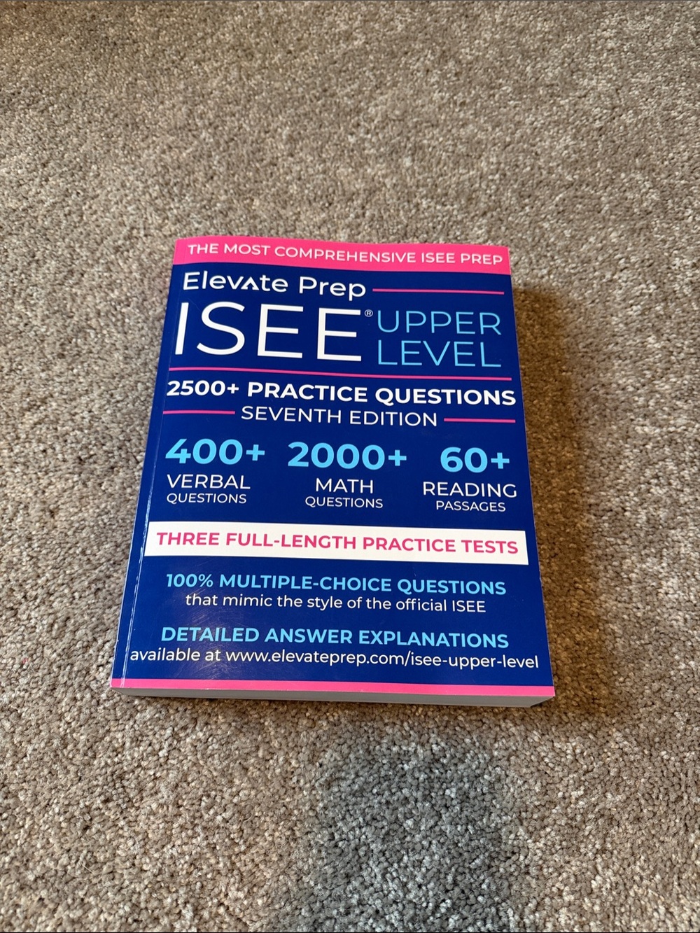 Elevate Prep ISEE Upper Level Prep Book - Blue & Pink